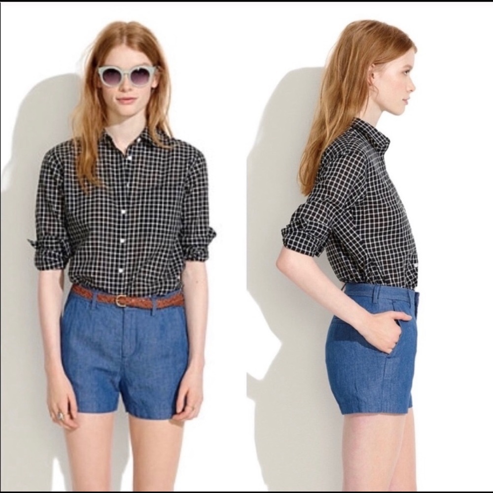 Madewell Chambray Denim Shorts Size 4 EUC